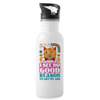 I See No Good Reason To Act My Age Funny Retired - 20 oz Water Bottle - white - Right