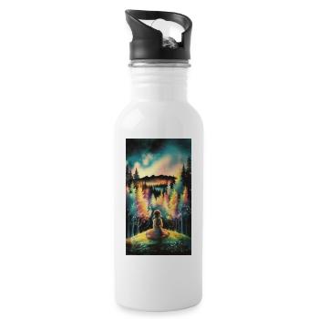 Stars, Trees and Magic - 20 oz Water Bottle - white - Right
