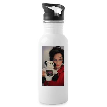 Panda Amm Mascot Plush - 20 oz Water Bottle - white - Right