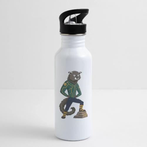 Raccoon Ranger in Neon Armor - 20 oz Water Bottle