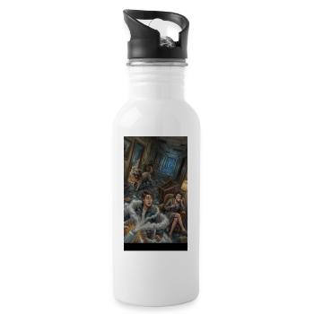Portal Panic in Neon Hall - 20 oz Water Bottle - white - Right