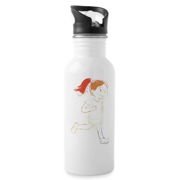 Runner Girl Comic - 20 oz Water Bottle - white - Right