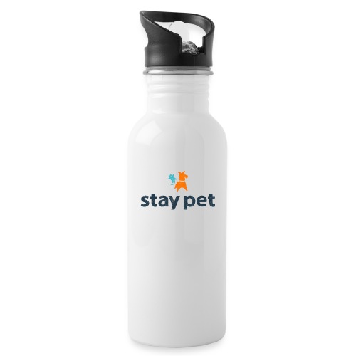 Stay Pet Blue Worn Logo - Water Bottle