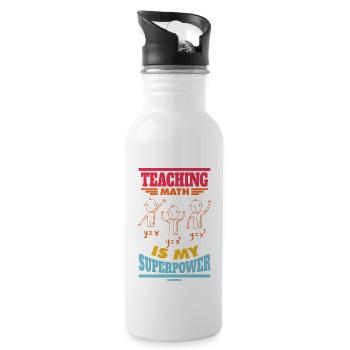 Mathematics math mathematician math teacher gift - 20 oz Water Bottle - white - Right