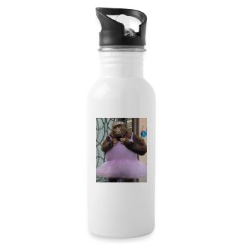 ​Funny Monkey in Purple Dress - 20 oz Water Bottle - white - Right