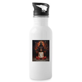 Serene Goddess Meditation Artwork - 20 oz Water Bottle - white - Right