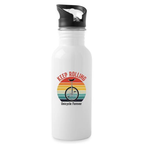 Keep Rolling Unicycle Forever - 20 oz Water Bottle