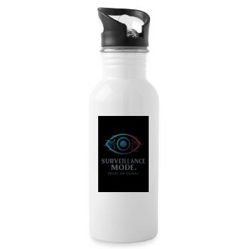 Surveillance Mode Eye Circuit - 20 oz Water Bottle - white - Right