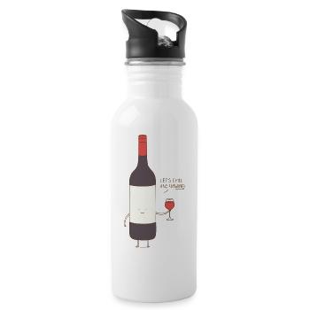 Chill And Unwine - 20 oz Water Bottle - white - Right