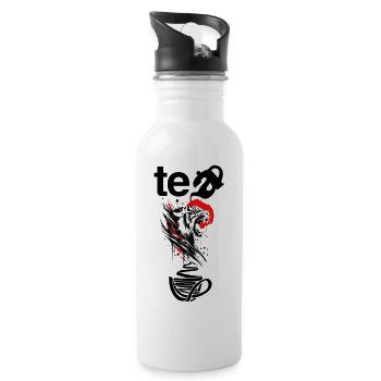 Red Brush Tea Silhouette - 20 oz Water Bottle - white - Right