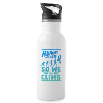 Climbing mountain Alps Nature Climbing Sports Gift - 20 oz Water Bottle - white - Right