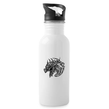 Hissing Dragon In Tattoo Scale Dress - 20 oz Water Bottle - white - Right