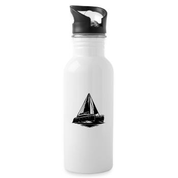 Sport Catamaran Large Sailing Boat With Sails - 20 oz Water Bottle - white - Right