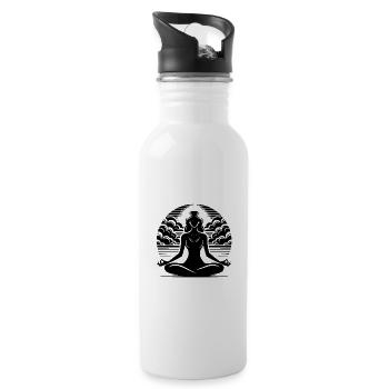 Harmony And Serenity In A Meditative State - 20 oz Water Bottle - white - Right