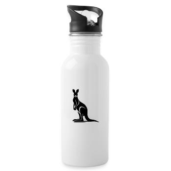 Marsupials Of The Wild Kangaroo Silhouette - 20 oz Water Bottle - white - Right