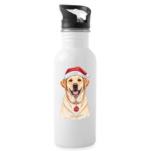 Merry Christmas Labrador - 20 oz Water Bottle