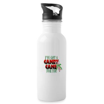 Candy Cane For You Graphic Tee - 20 oz Water Bottle - white - Right