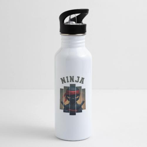 Cartoon Ninja Vibes - 20 oz Water Bottle