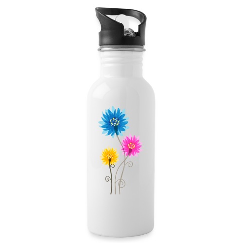 Floral ornaments flowers - 20 oz Water Bottle