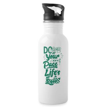 pace and race - 20 oz Water Bottle - white - Right