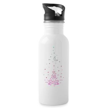 Campfire Night Atmosphere - 20 oz Water Bottle - white - Right