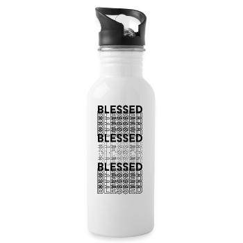 Blessed - 20 oz Water Bottle - white - Right