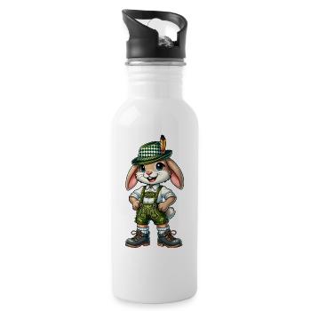 Bavarian Rabbit - 20 oz Water Bottle - white - Right