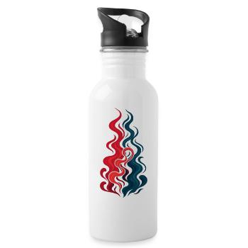 Two flames - 20 oz Water Bottle - white - Right