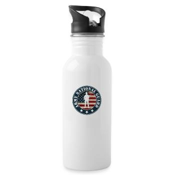 usa army national guard - 20 oz Water Bottle - white - Right