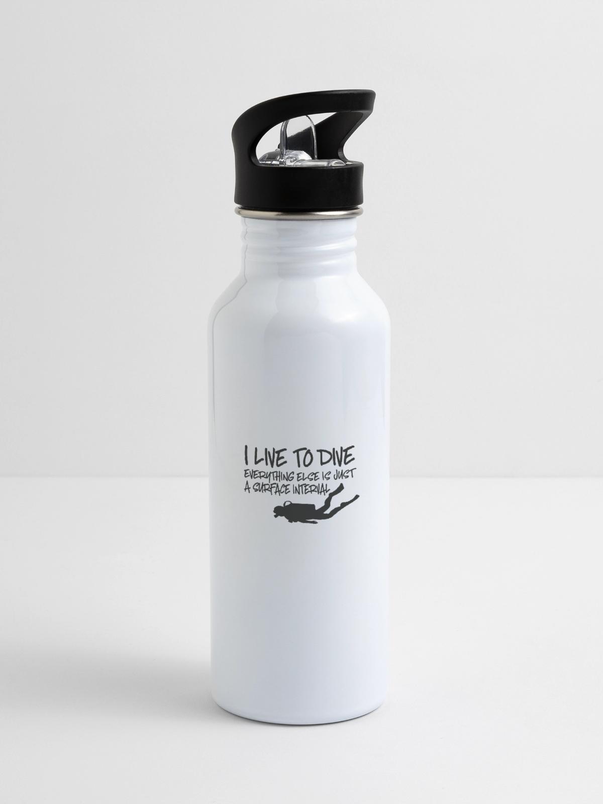 scuba diving - 20 oz Water Bottle - white - Right