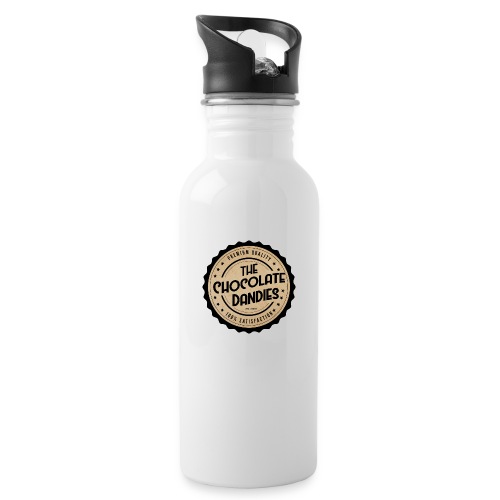 Chocolate Dandies Logo Large White Outline - Water Bottle