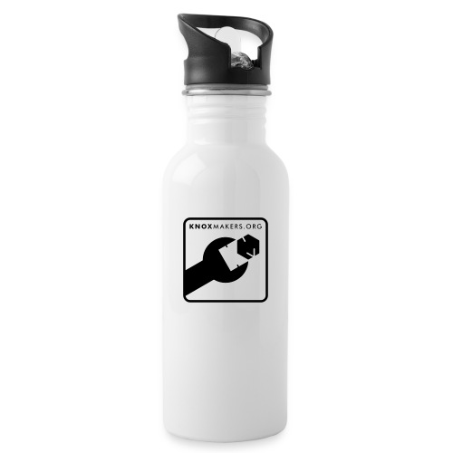 Logo Square White BG - 20 oz Water Bottle