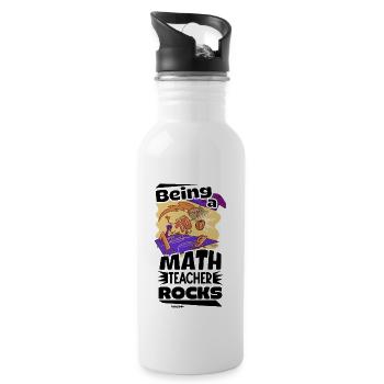 Mathematics math mathematician math teacher gift - 20 oz Water Bottle - white - Right
