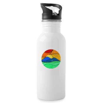 Before sunset - 20 oz Water Bottle - white - Right