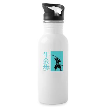 Samurai Warrior - 20 oz Water Bottle - white - Right
