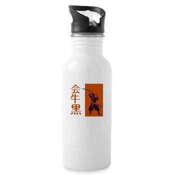 Samurai Warrior - 20 oz Water Bottle - white - Right