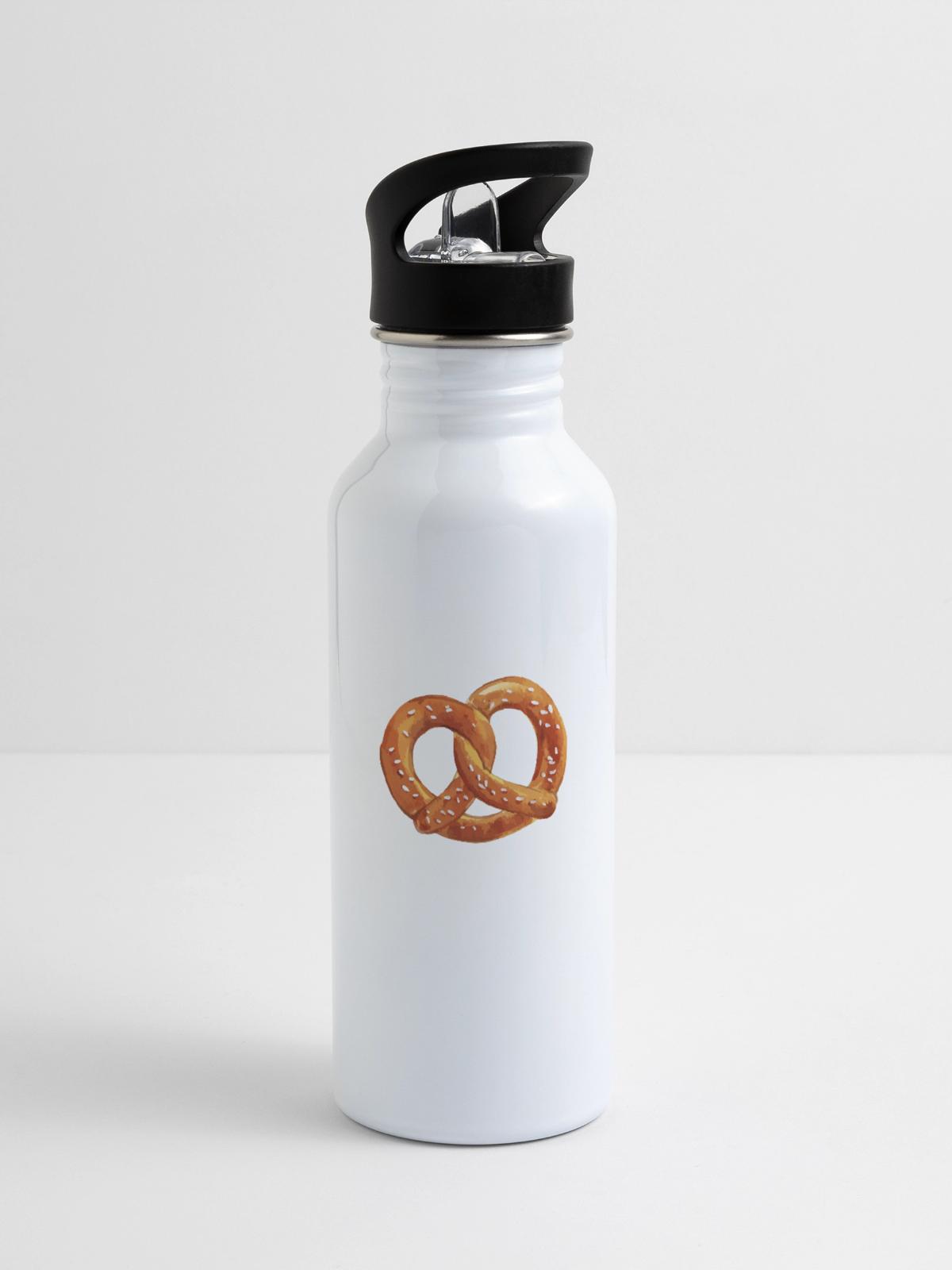Salted Pretzel - 20 oz Water Bottle - white - Right