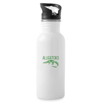 I Love Alligators - 20 oz Water Bottle - white - Right
