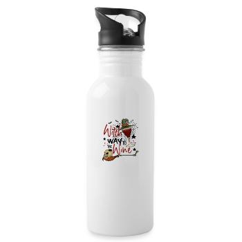Witch Way To Wine - Wine - 20 oz Water Bottle - white - Right