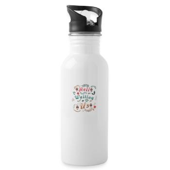 hell waiting us - 20 oz Water Bottle - white - Right