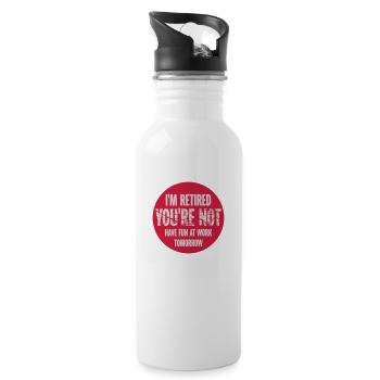 have fun at work - 20 oz Water Bottle - white - Right