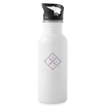 penrose diagram, general relativity and physics - 20 oz Water Bottle - white - Right