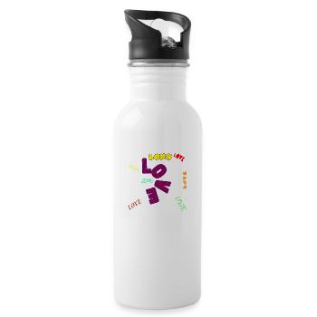 LOVE cluster - 20 oz Water Bottle - white - Right