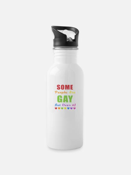 Gay Pride LGBT - 20 oz Water Bottle - white