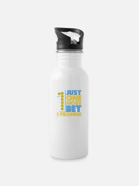 Horse Racing Horse Betting - 20 oz Water Bottle - white