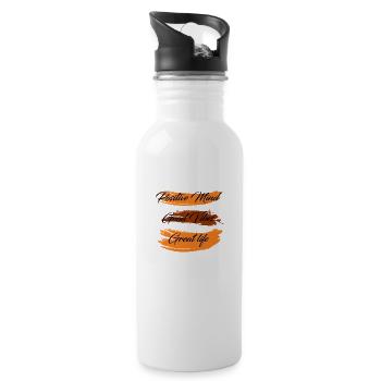 Positive Mind - 20 oz Water Bottle - white - Right
