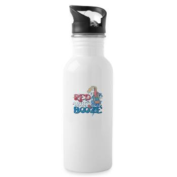 Red White And Booze - 20 oz Water Bottle - white - Right