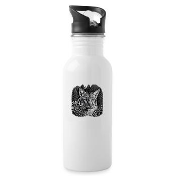 Needle forest cat - 20 oz Water Bottle - white - Right