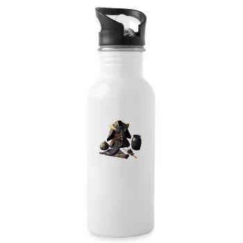 Samurai weapons decorated samurai clothes3d - 20 oz Water Bottle - white - Right
