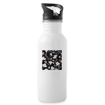 Flower Bliss - 20 oz Water Bottle - white - Right